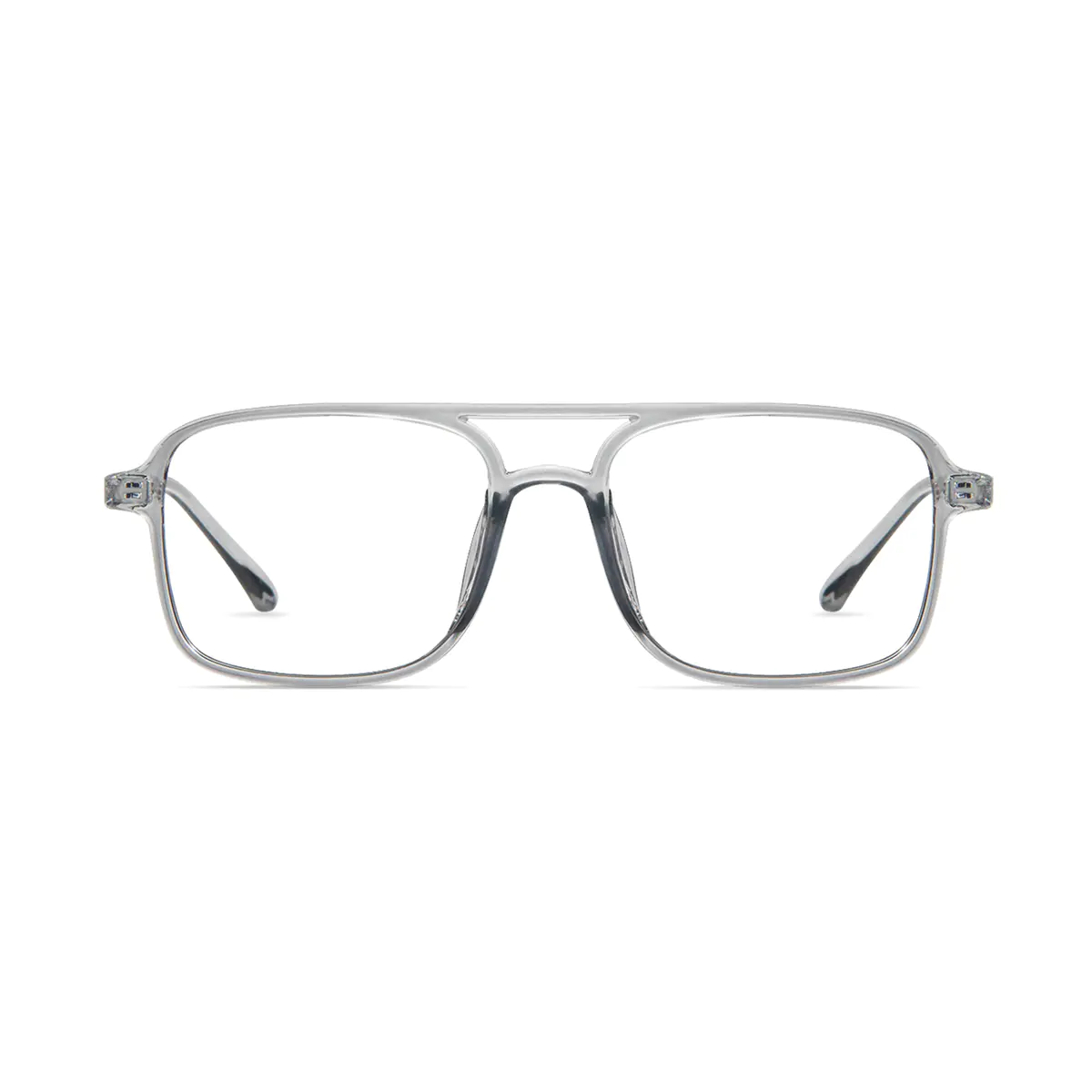 Aviator Transparent Gray Eyeglasses