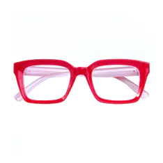 Square Red Eyeglasses