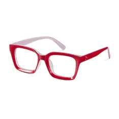 Square Red Eyeglasses