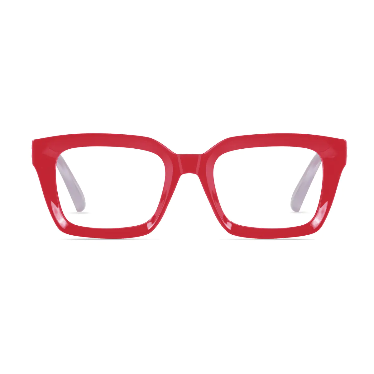 Square Red Eyeglasses