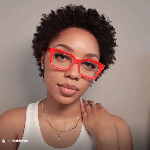 Square Red Eyeglasses