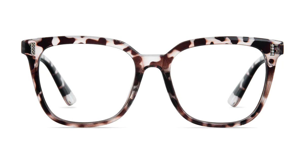 Square Ivory Tortoiseshell Eyeglasses