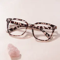 Square Ivory Tortoiseshell Eyeglasses