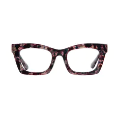 Square Ruby Tortoiseshell Eyeglasses