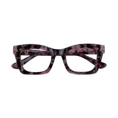 Square Ruby Tortoiseshell Eyeglasses