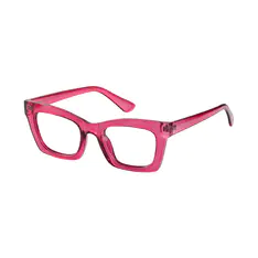 Square Transparent Pink Eyeglasses