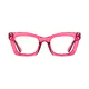 Square Transparent Pink Eyeglasses