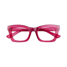 Square Transparent Pink Eyeglasses