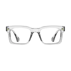 Square Transparent Gray Eyeglasses