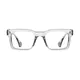 Square Transparent Gray Eyeglasses