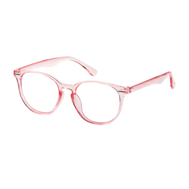 Round Pink Eyeglasses