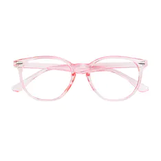 Round Pink Eyeglasses