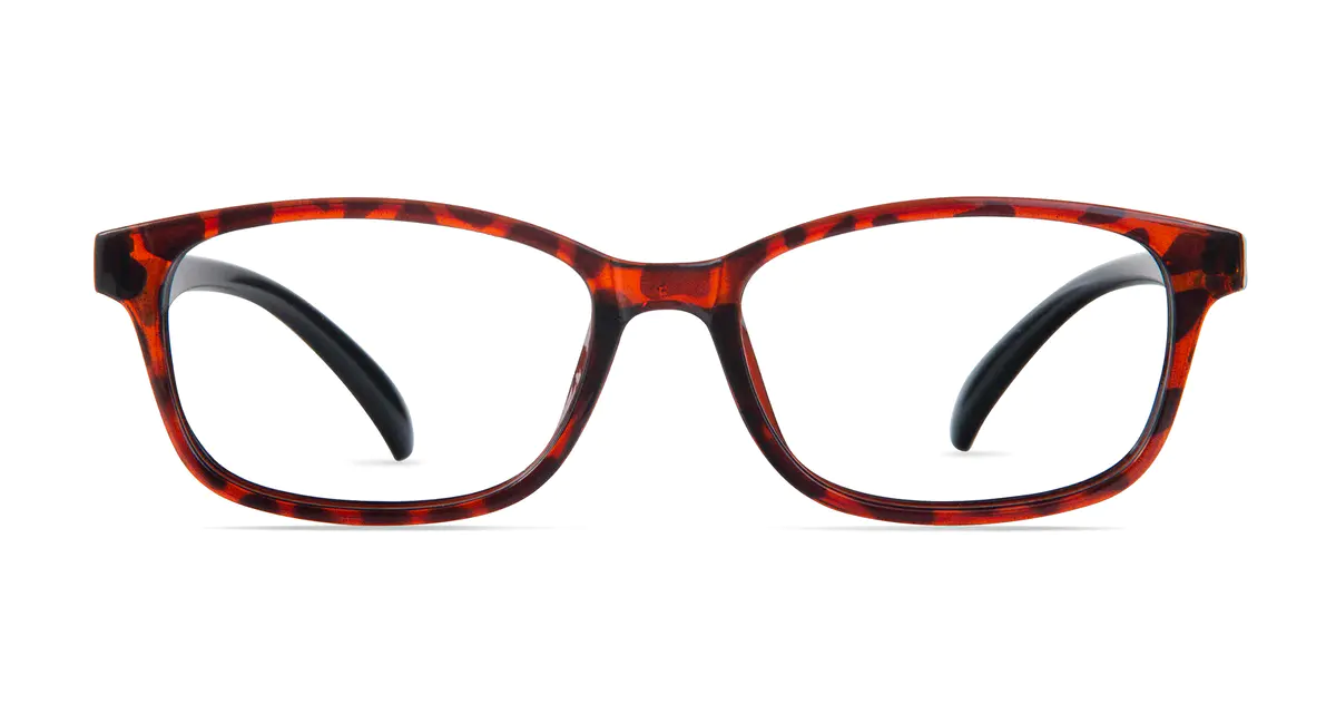 Rectangle Ruby Tortoiseshell Eyeglasses