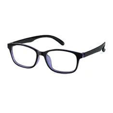 Rectangle Blue Eyeglasses