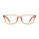Rectangle Light Brown Eyeglasses