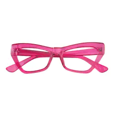 Cat-eye Transparent Pink Eyeglasses