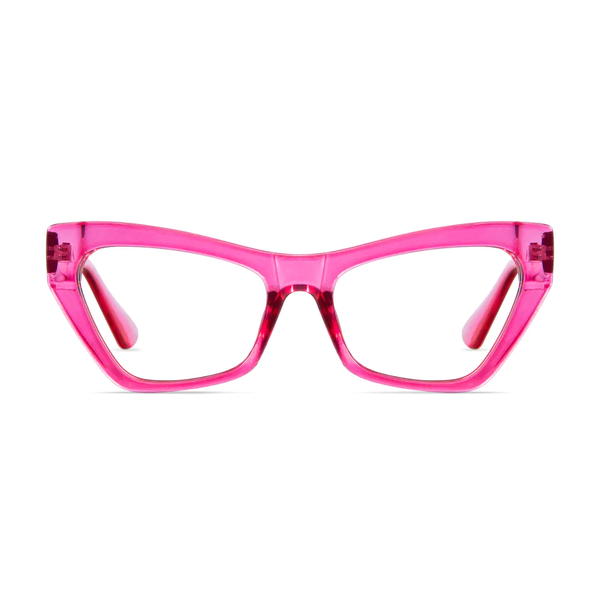 Cat-eye Transparent Pink Eyeglasses
