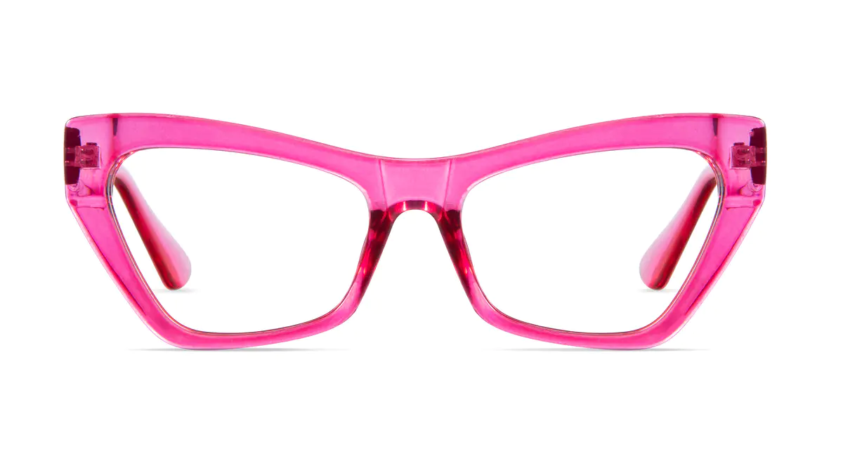 Cat-eye Transparent Pink Eyeglasses