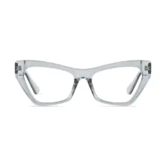 Cat-eye Transparent Gray Eyeglasses