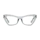 Cat-eye Transparent Gray Eyeglasses