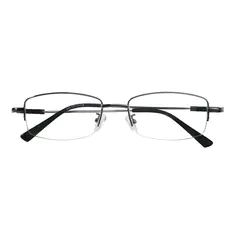 Rectangle Gray Eyeglasses