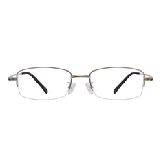 Rectangle Gold Eyeglasses