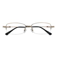 Rectangle Gold Eyeglasses