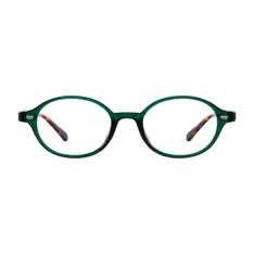 Oval Green Eyeglasses