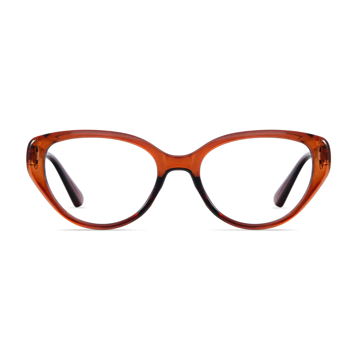 Cat-eye Transparent Red Eyeglasses