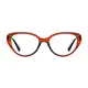 Cat-eye Transparent Red Eyeglasses