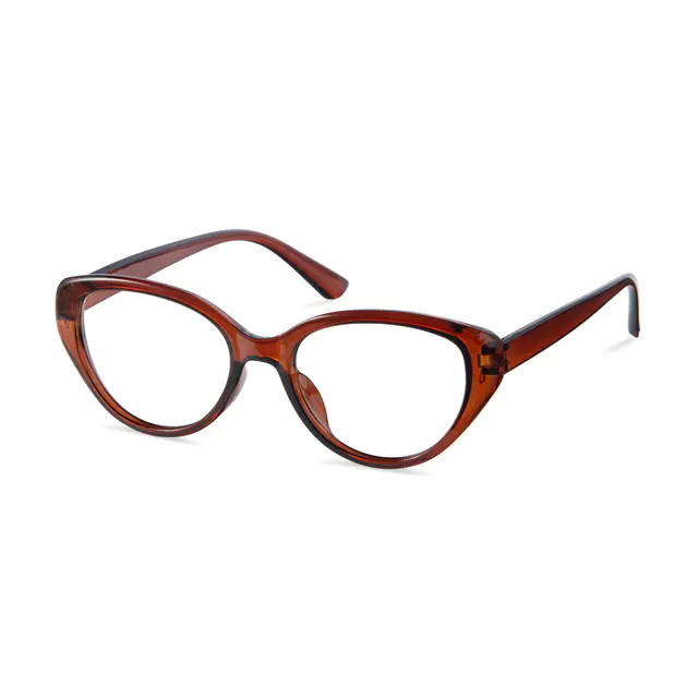Cat-eye Transparent Red Eyeglasses