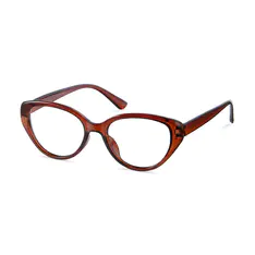 Cat-eye Transparent Red Eyeglasses