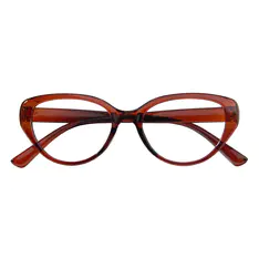 Cat-eye Transparent Red Eyeglasses