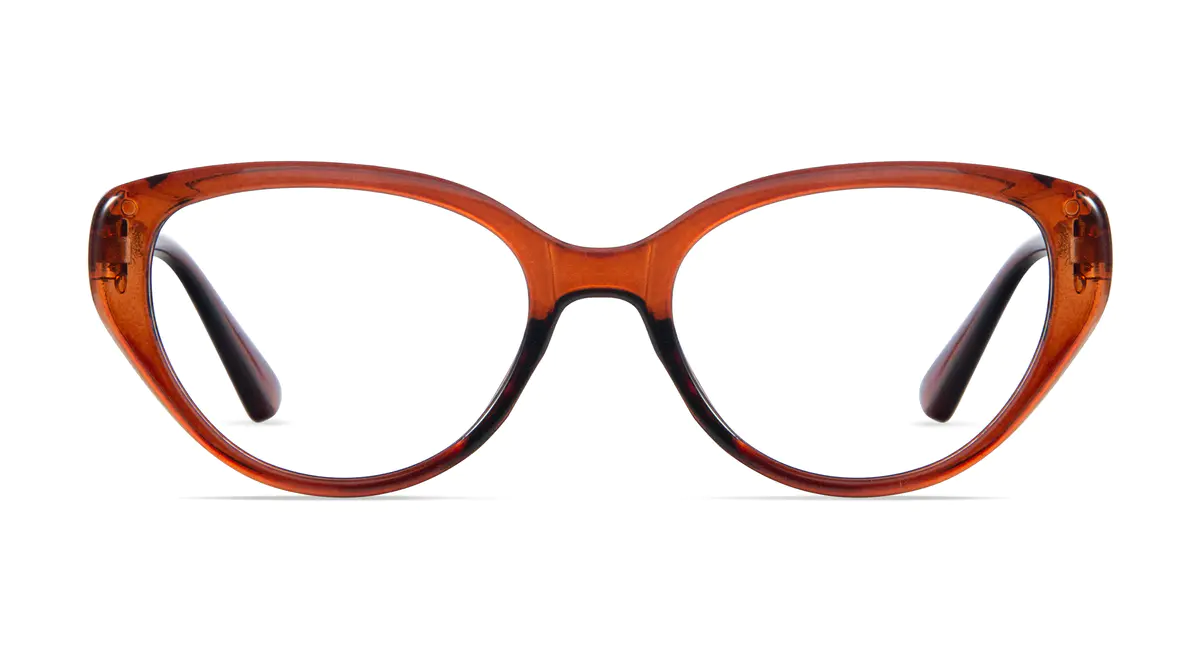 Cat-eye Transparent Red Eyeglasses