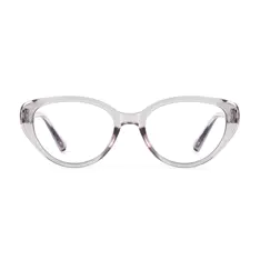 Cat-eye Transparent Gray Eyeglasses