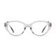 Cat-eye Transparent Gray Eyeglasses