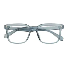 Square Transparent Gray Eyeglasses