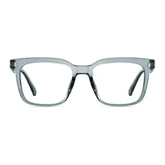 Square Transparent Gray Eyeglasses