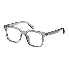 Square Transparent Gray Eyeglasses