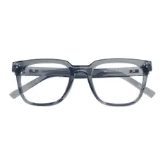 Square Transparent Gray Eyeglasses