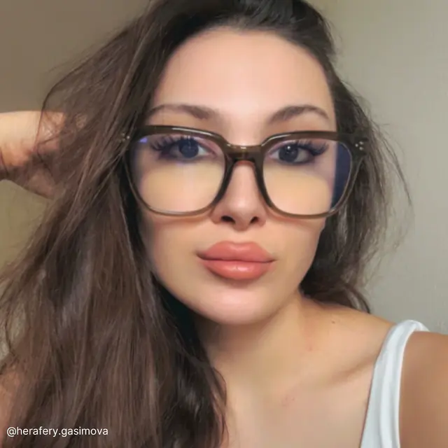 Square Transparent Green Eyeglasses