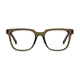 Square Transparent Green Eyeglasses