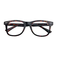 Square Ruby Tortoiseshell Eyeglasses