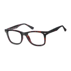 Square Ruby Tortoiseshell Eyeglasses