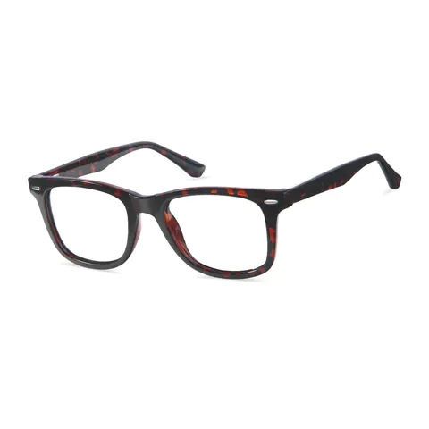 Square Ruby Tortoiseshell Eyeglasses