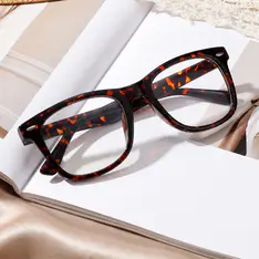 Rectangle Ruby Tortoiseshell Eyeglasses