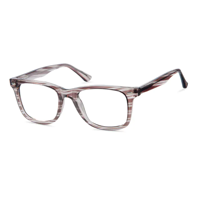 Square Striped Eyeglasses