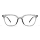 Square Transparent Gray Eyeglasses