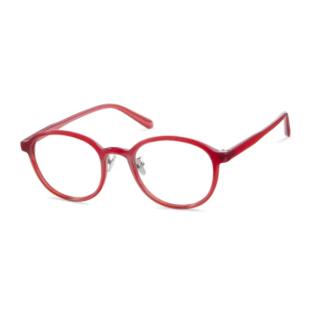Round Red Eyeglasses