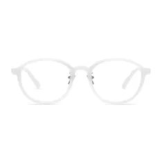 Round White Eyeglasses